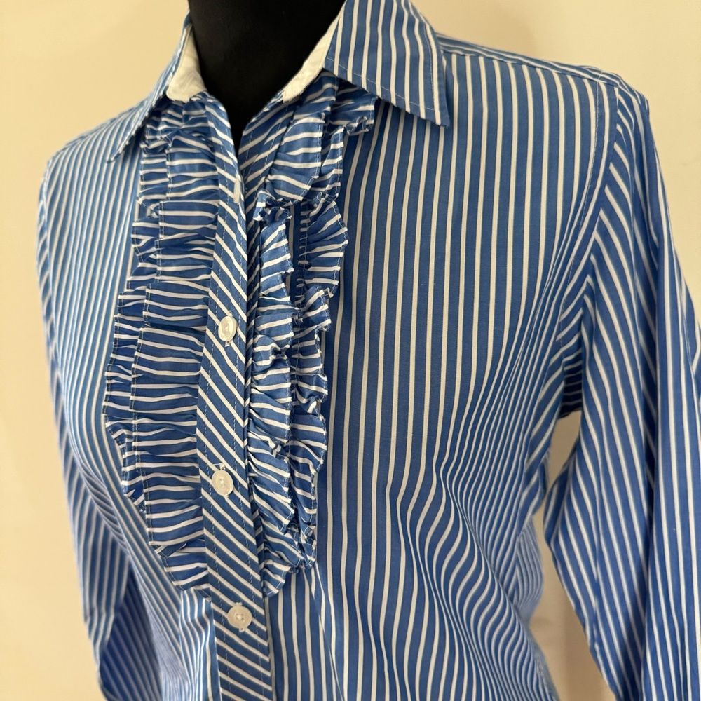 Lilly Pulitzer Jonni Button Front Ruffle Shirt - Picture 4 of 13